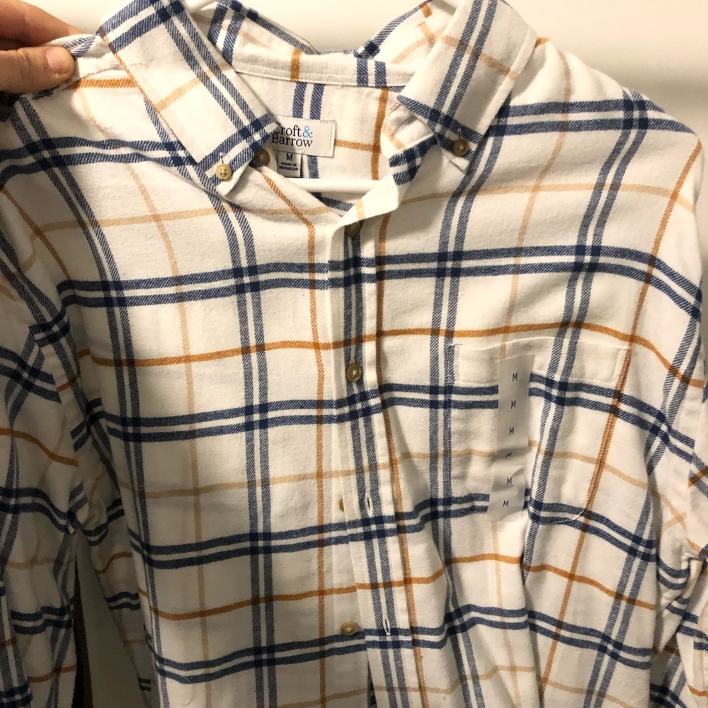 New Croft & Borrow plaid button down